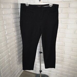 Banana Republic Factory Ladies Size 12 Black Sloan Curvy Fit Crop Pants